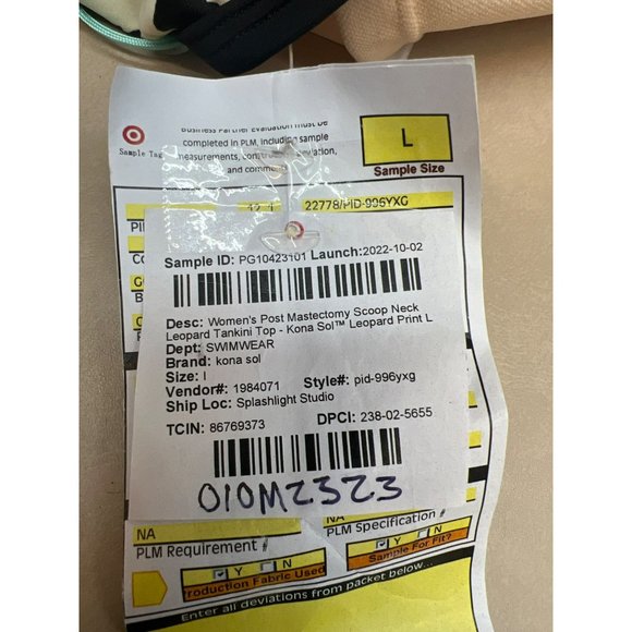 Womens Post Mastectomy Scoop Neck Tankini Top Kona Sol Leopard Print Black Large - Picture 6 of 9